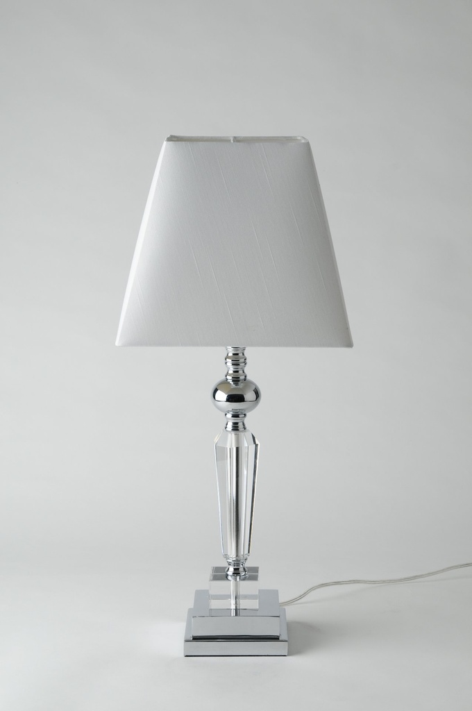 Lampe i krystall og krom, H - 60 cm