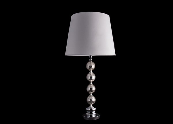 Lampe m/kuler i krakkelert glass, H - 60 cm