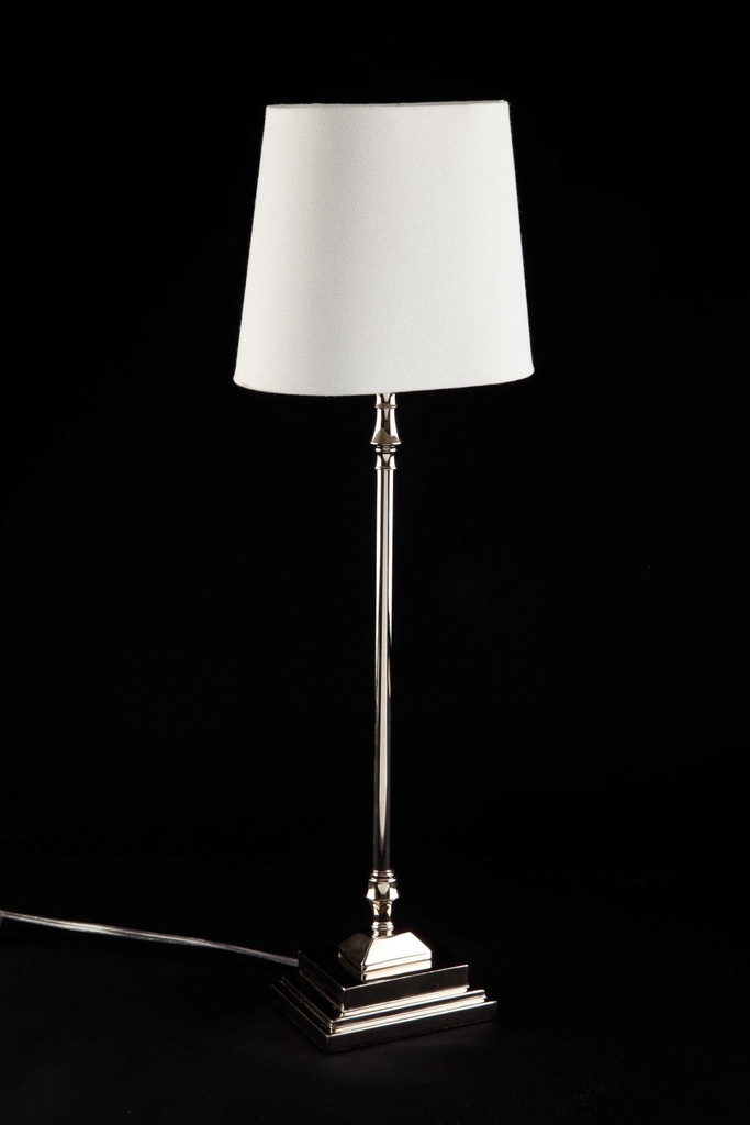 Lampe nikkel, H -  67 cm