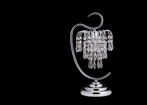 Lampe m/K9 krystaller, Ø - 21 / H - 38 cm