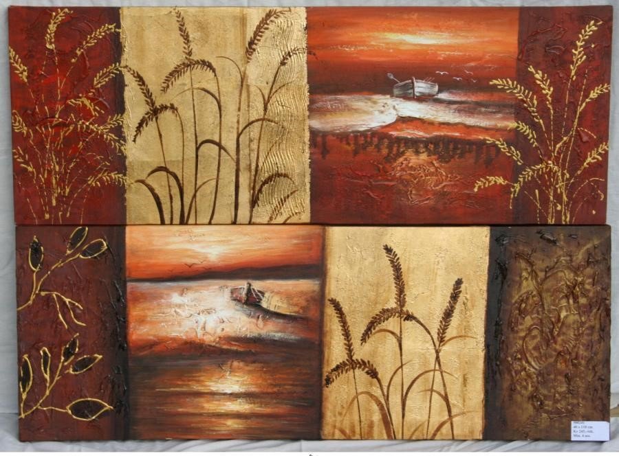 Oljemalt bilde på lerret 40x110x4 cm
