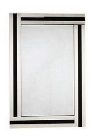Speil m/speilramme, 2 sølv + 1 sort speilbrikke, 120 x 80 cm