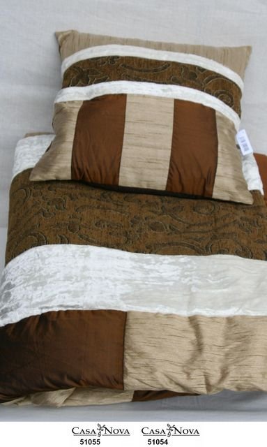 Sengeteppe brunt/camel/creme  220 x 250 cm