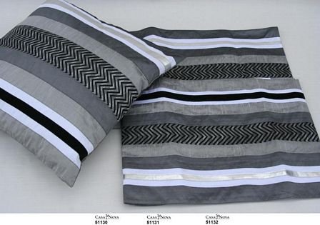 Bordløper 33x140 sølv/sv./grå 