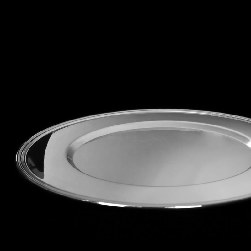 Rundt fat, krom, Ø - 30 cm