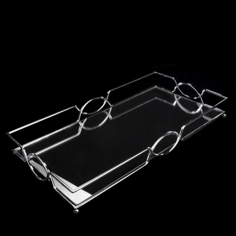 Fat, chrome m/speil, 45 x 25 x 5 cm