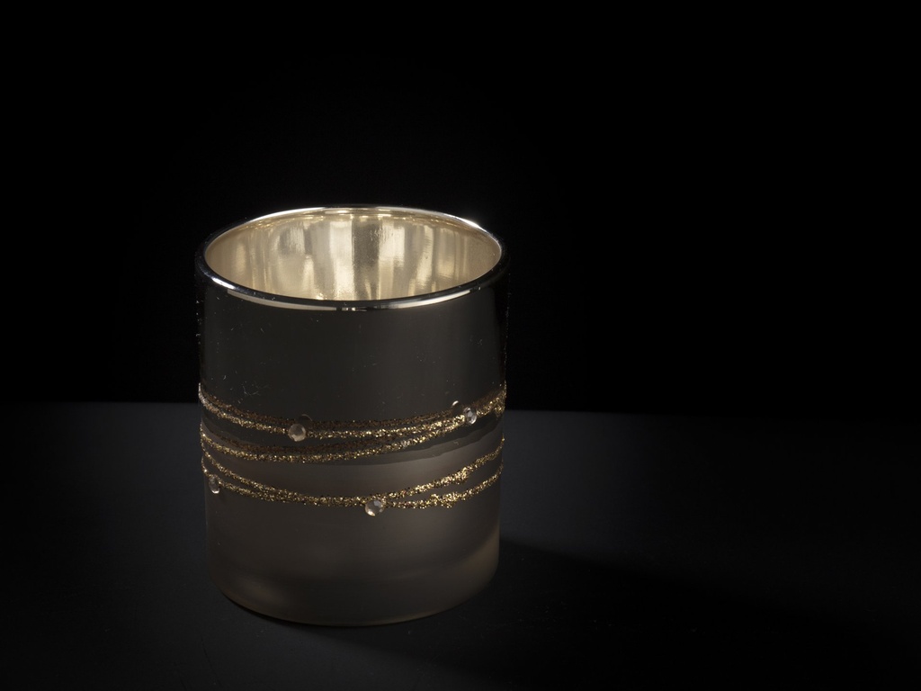 Lysglass bronze m.perleband   