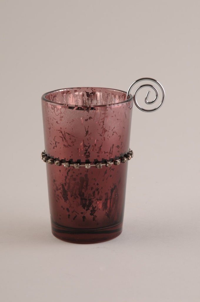 Lysglass koper m.perlekant H11