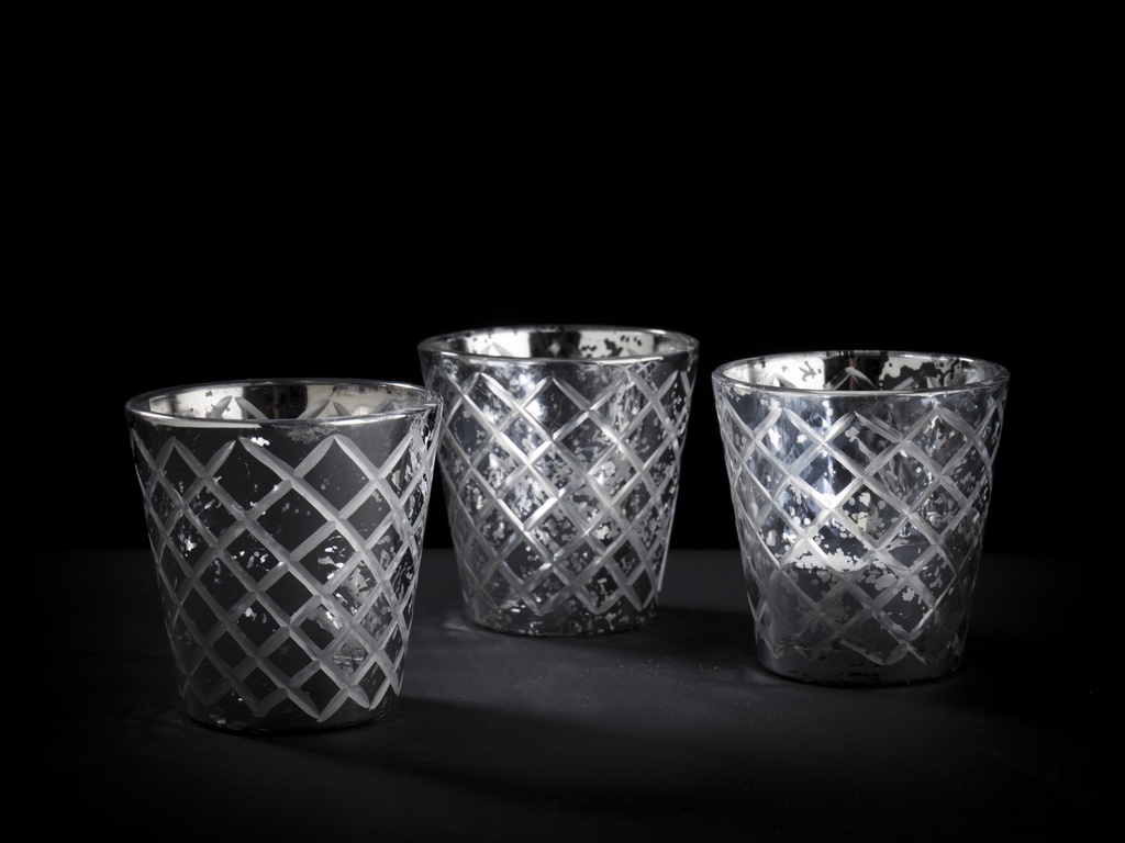 Lysglass rute sølv H-7 S/3    