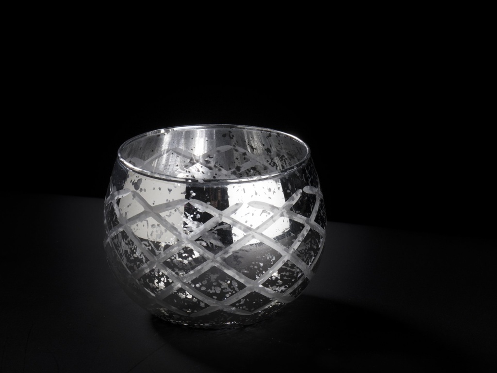 Lysglass rute sølv Ø-8        
