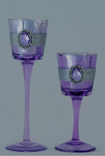 Pokal m.sølvbånd og medaljong  H - 18 cm