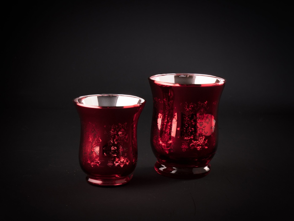 Lysglass rød/sølv H-11        