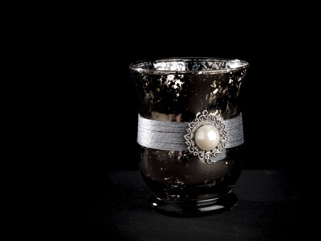 Lysglass m.medaljong H-l9 Ø-11