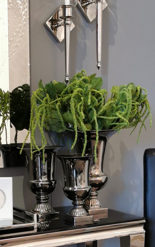 [70402] Vase, sølv, Ø - 27 / H - 39 cm