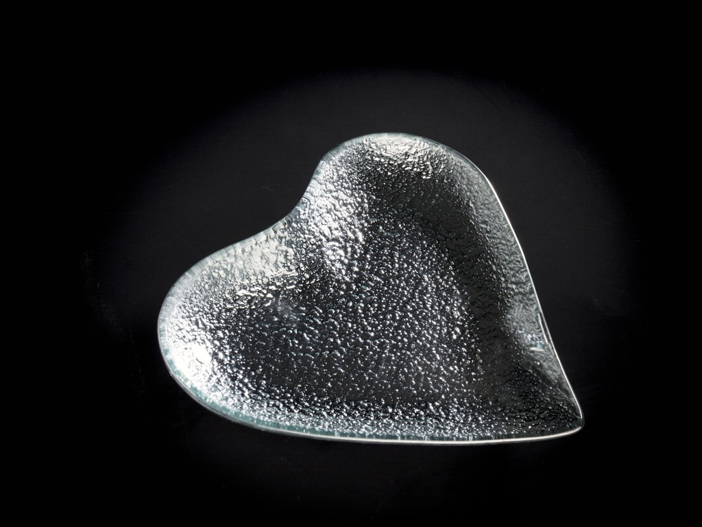 Hjerte fat, sølv, 22,5 x 21 x 2,4 cm