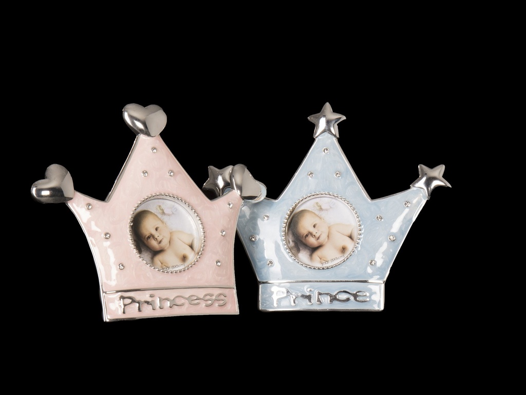 "Prins" foto ramme, blå + chrome, 15 x 1,5 x 13,3 cm / 2" x 2"