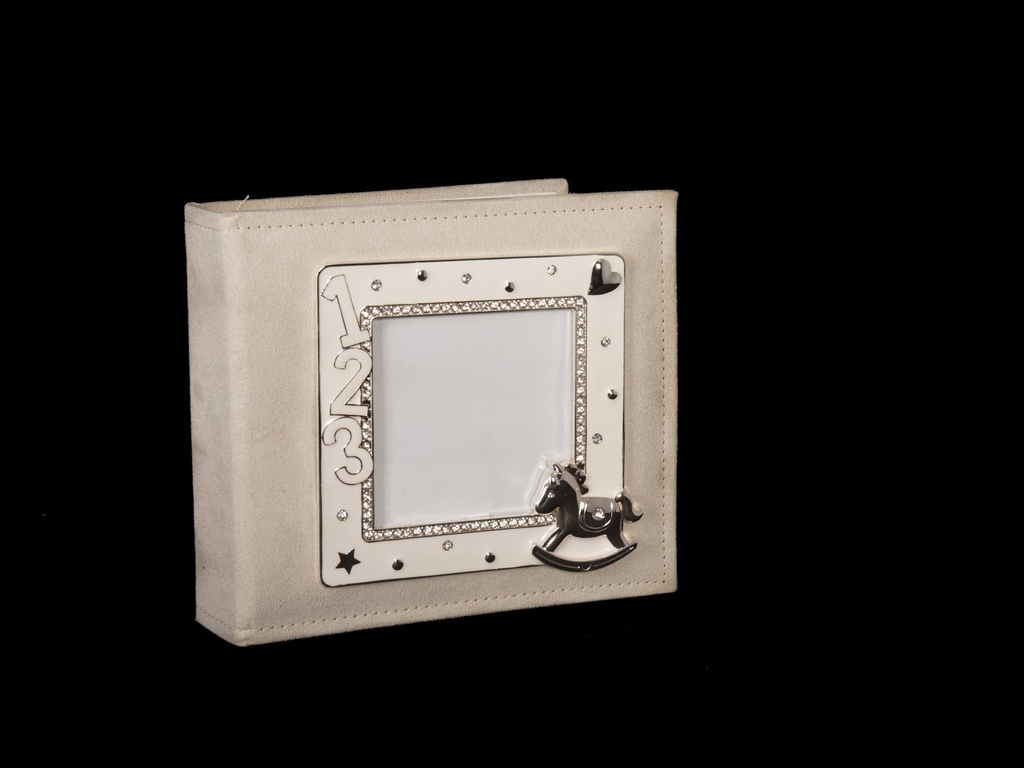 Foto album m/gynge hest, 19,5 x 5 x 18 cm / 4" x 4"