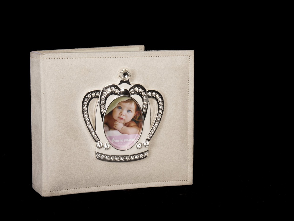 Foto album m/krune, 19,5 x 5 x 18 cm / 4" x 4"