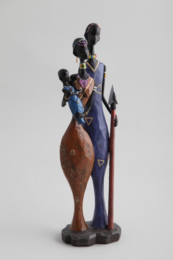 Afrik.figur fam.m/barn        