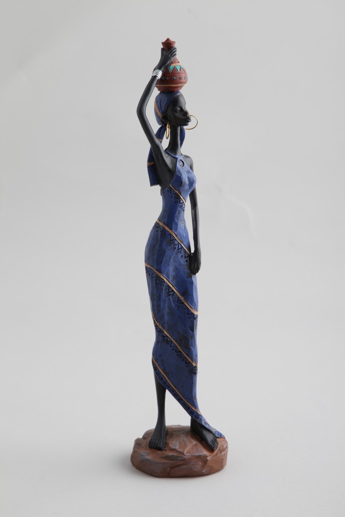 Afrik.fig.kvinne m/krukke H-35
