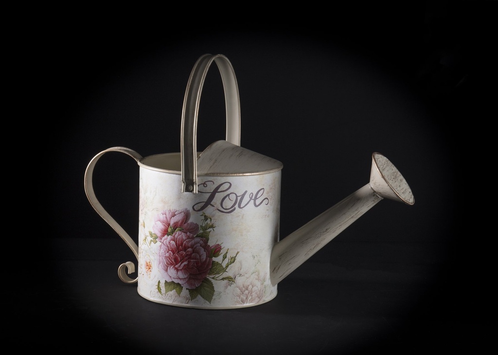 Vannkanne rose metall 37 5x17x18 cm