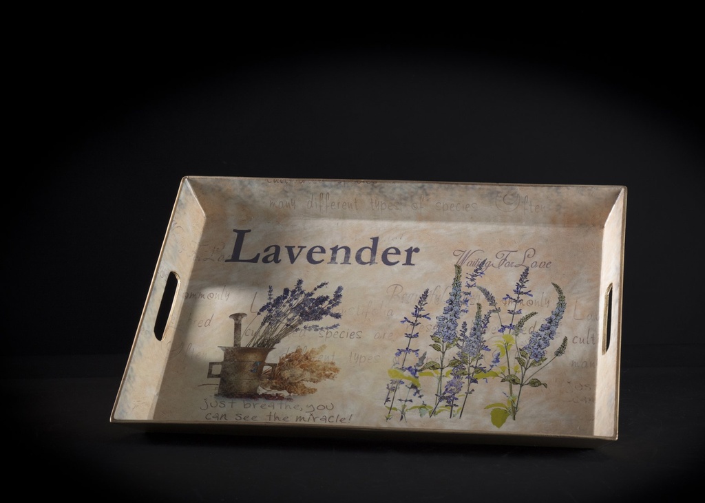 [80070] Serv.brett lavendel hardplast  46 x 31 x 4 cm