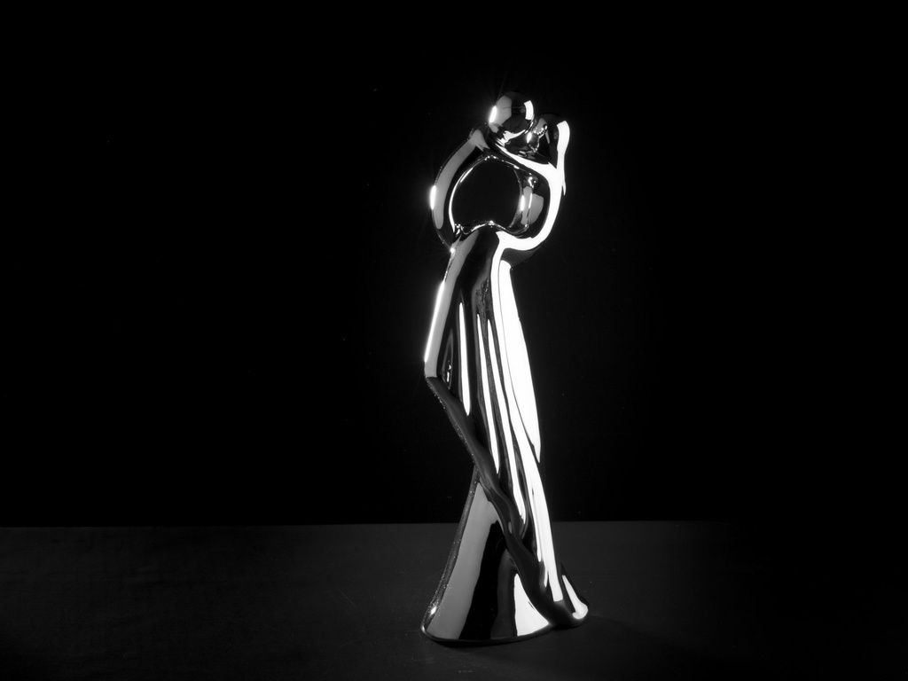 [80135] Parfigur i sølv finish, 29 x 9,5 x 6 cm