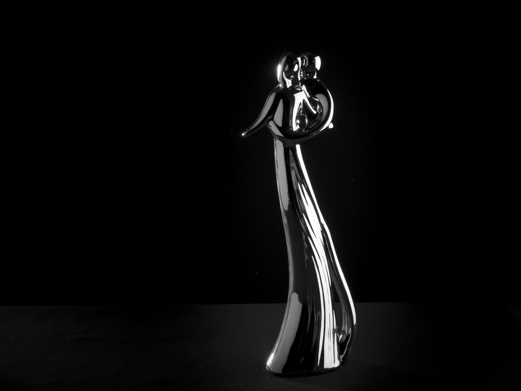 [80136] Parfigur i sølv finish, 29 x 10,5 x 6,5 cm