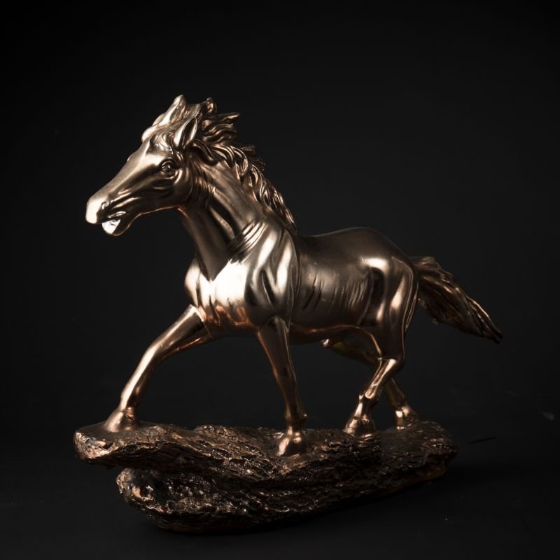 [80176] Hest i kobber, 38 x 10 x 29 cm