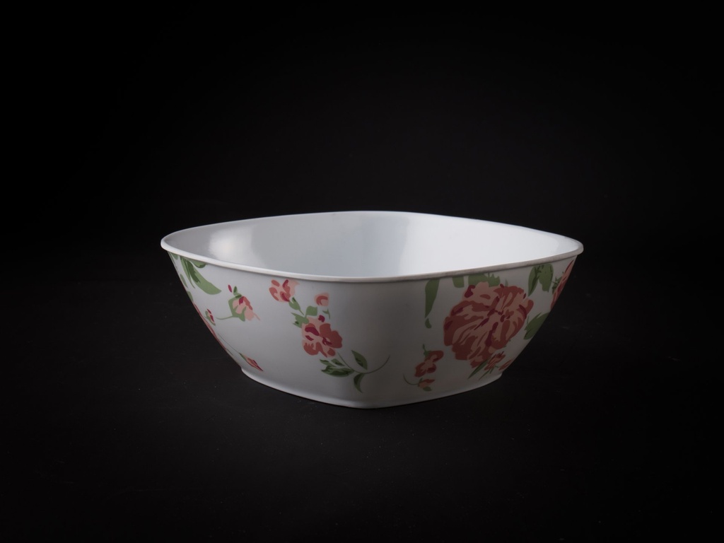 Salatskål 20x20 blomst rosa   