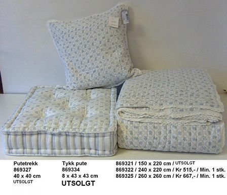Sengeteppe 240x220 blå        