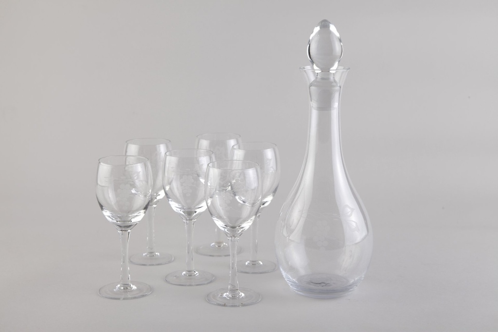 Karaffel m/6 glass, vin