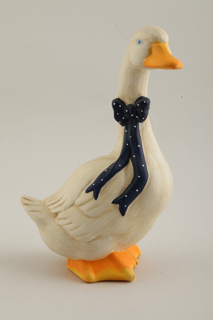 And, stående, hvit m/sløyfe,  ass. 25 cm