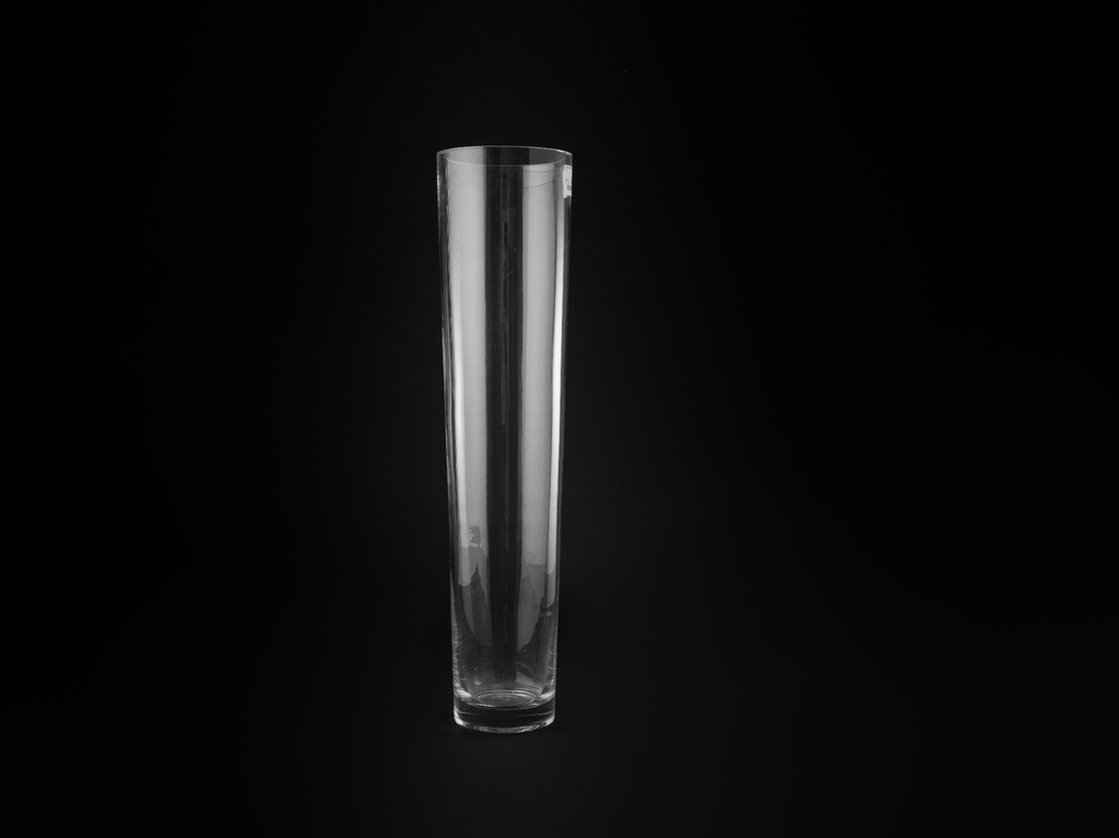 Vase konisk klart glass H-50  