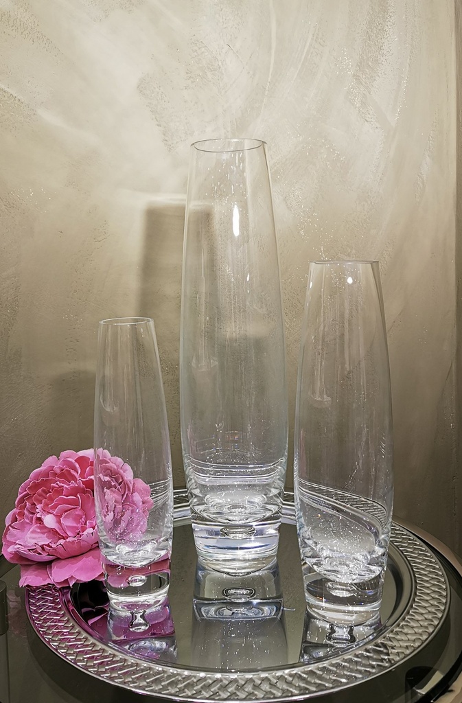 Vase, glass, klar, H-40