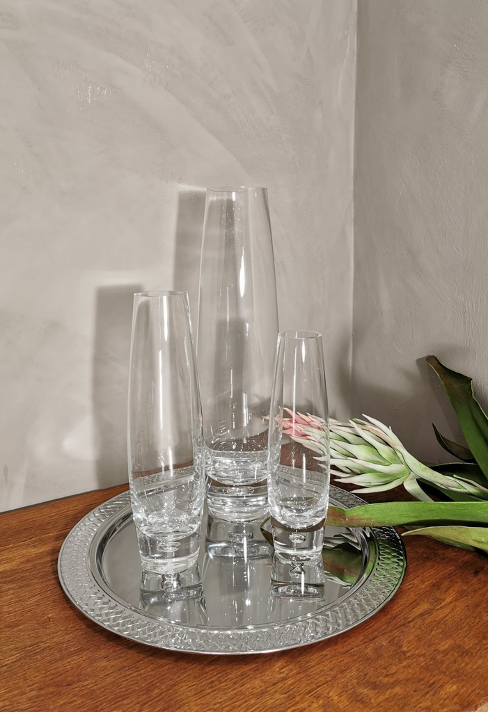 Vase, glass, klar, H-29