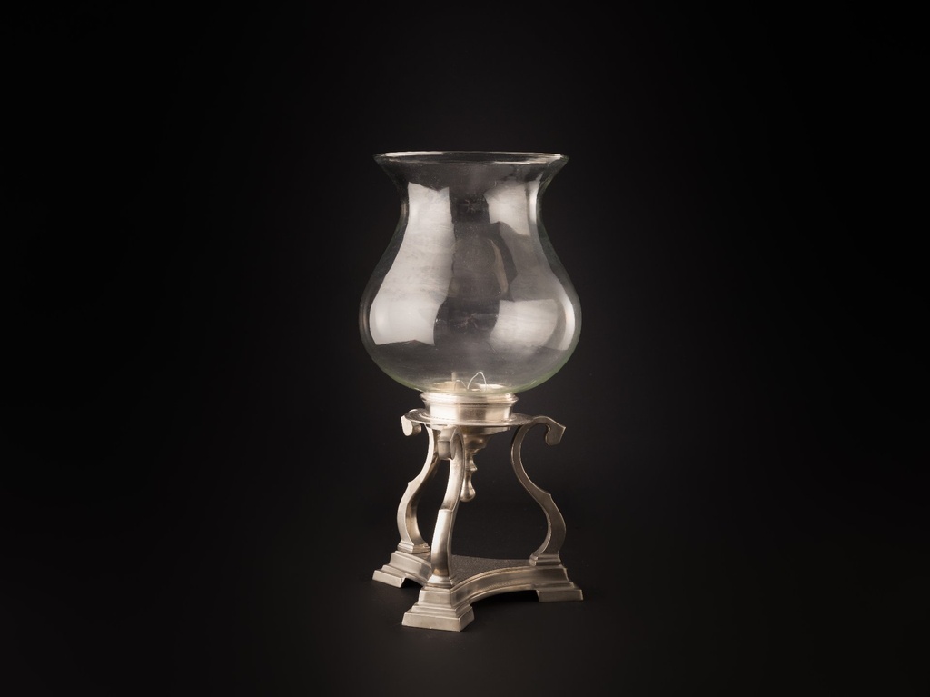 Stormlykt,glass/tinn,H-42     