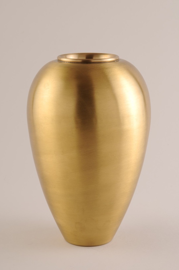 Messingvase, matt H-27 cm
