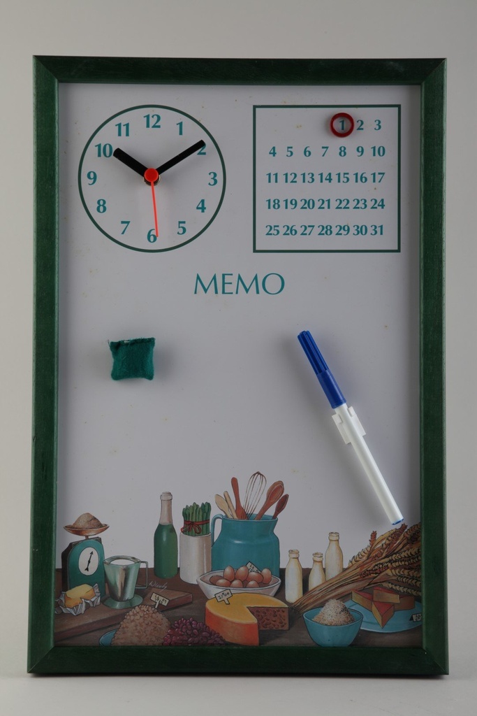 Memo - tavle m/penn/magnet, grønn