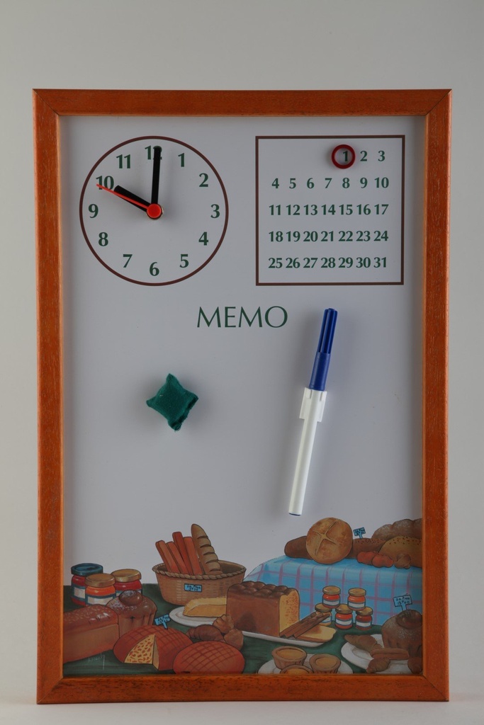 Memo - tavle m/penn/magnet, natur