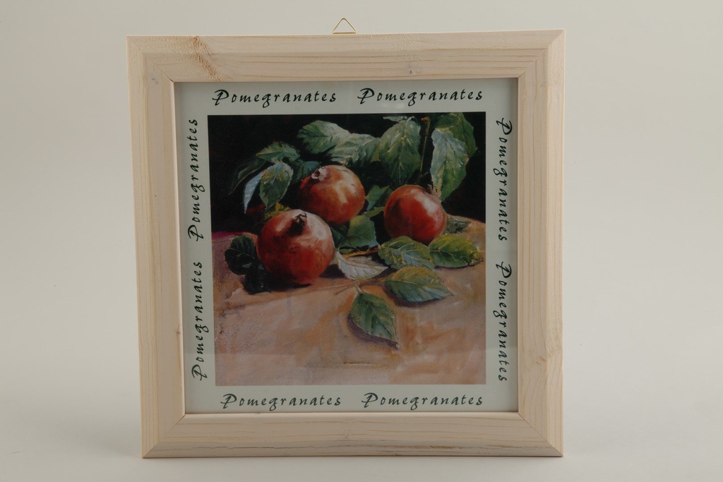 Bilde,frukt,hvit,23x23 cm