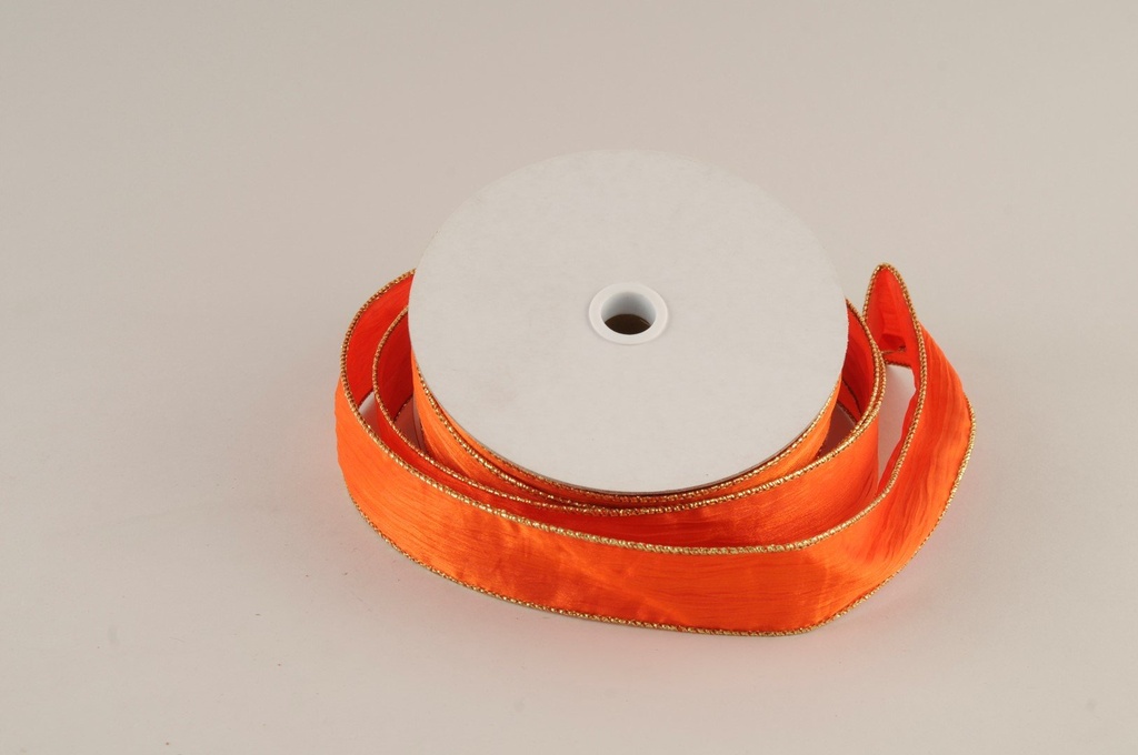 Bånd, crepe, natur orange 38 mm x 25m