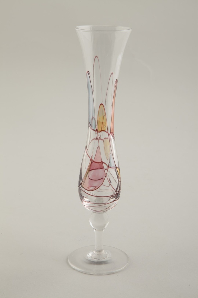 Vase, slank, "kunst", H-24