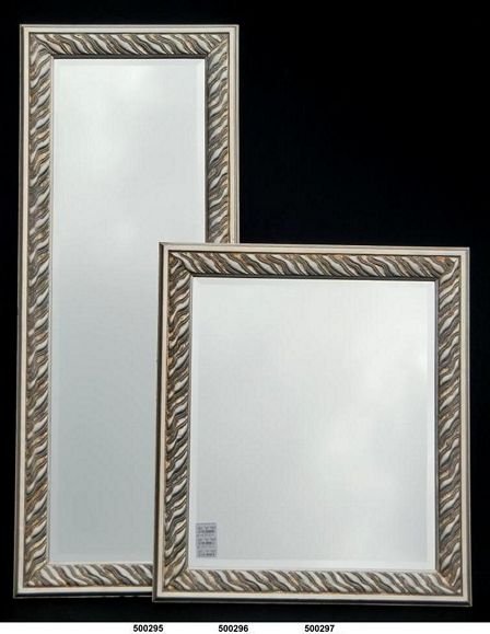 [500296] Speil  facet  sølv  130 x 50 cm