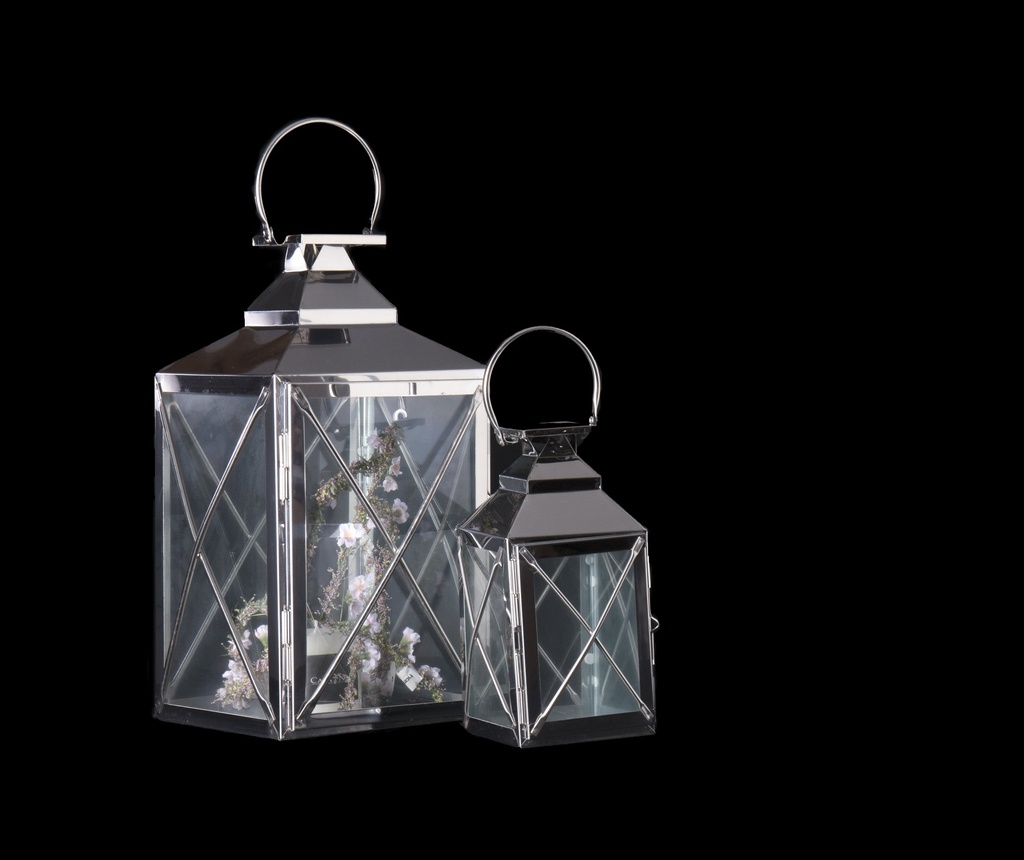 [60438] Lanterner, sett 2, 40 x 26 x 26 + 26 x 15 x 15 cm