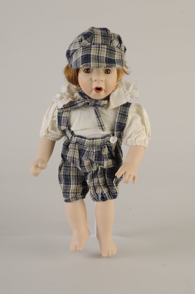 [871921] Dukke, gutt, blå H-29 cm