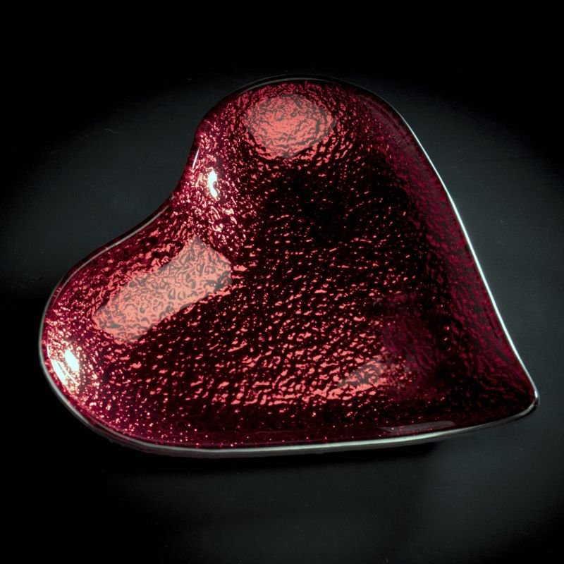 [90564] Hjerte fat, rødt, 26 x 25 x 2,4 cm