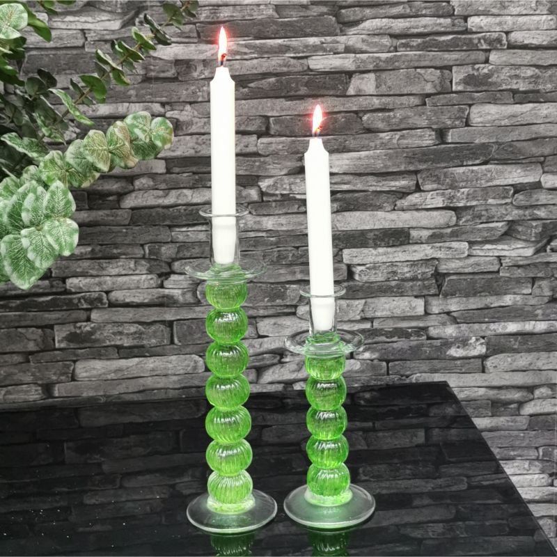 [27262] Lysestake,glass,lim/klar H-33 