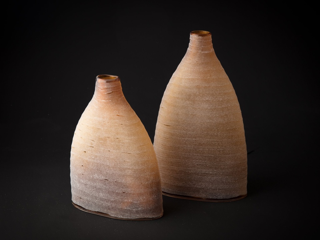 Vase amber matt H-25          
