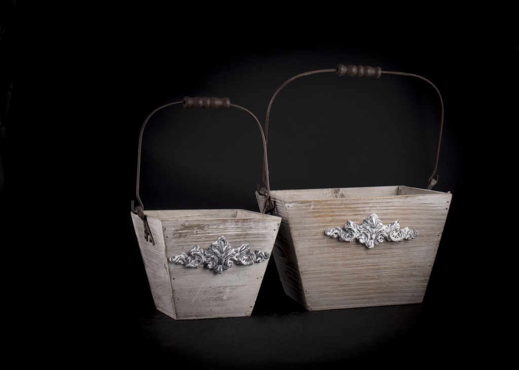 [30137] Firk.trekorger m.håndtak S/2 26 x 23 x 19 cm